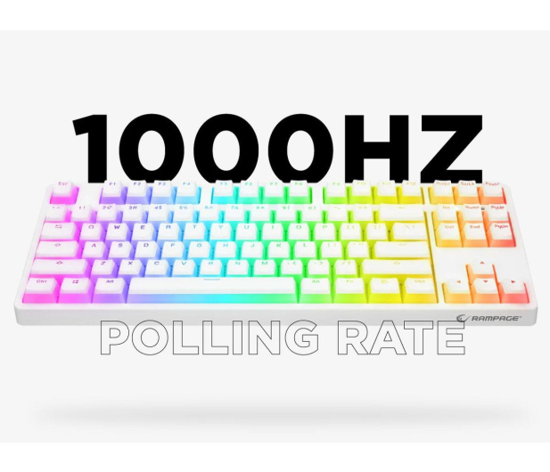 Rampage TKL GHOST Huano Red Switch biała - 1351975 - zdjęcie 7